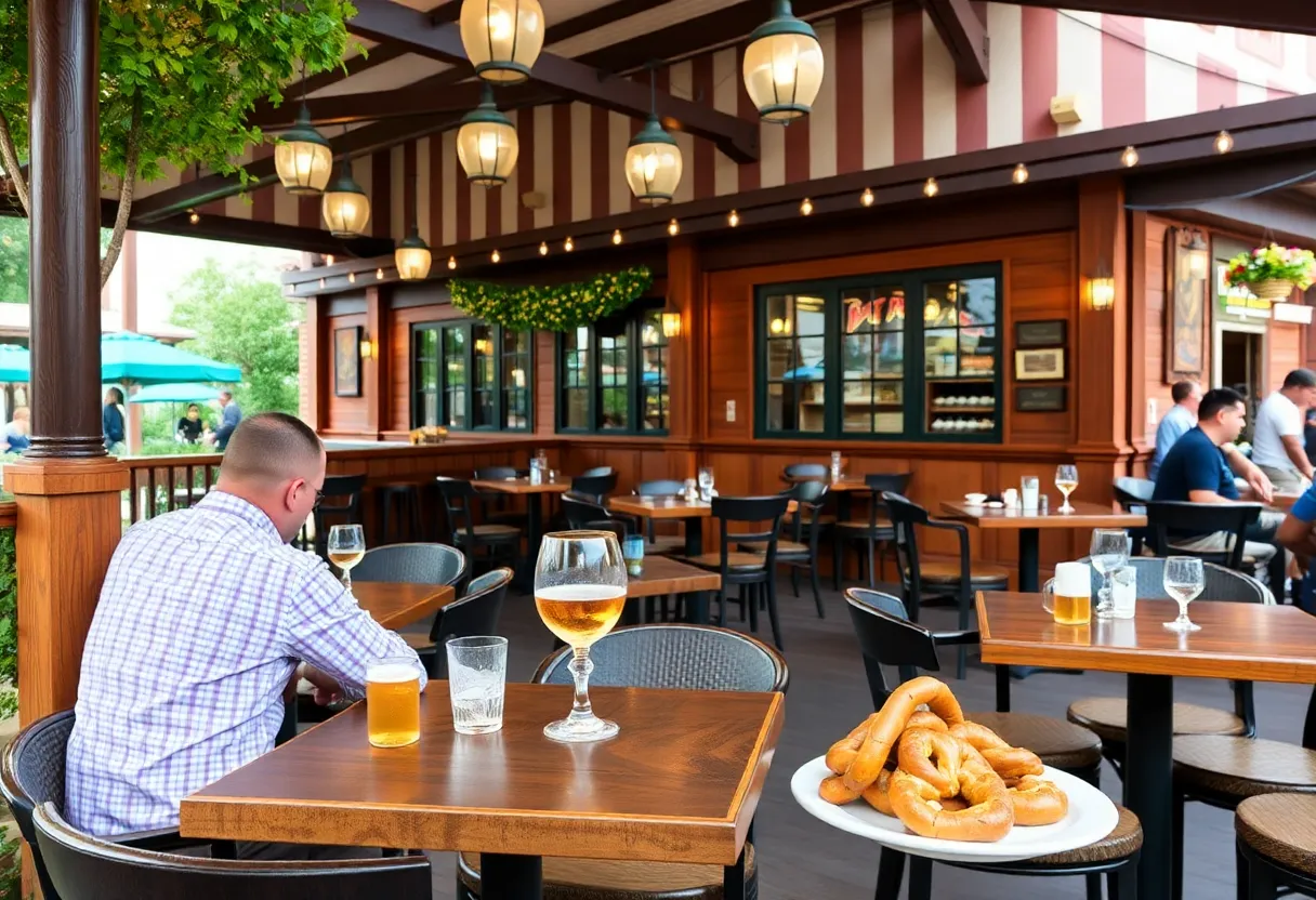 Traditional German dishes served at a restaurant in San Antonio.