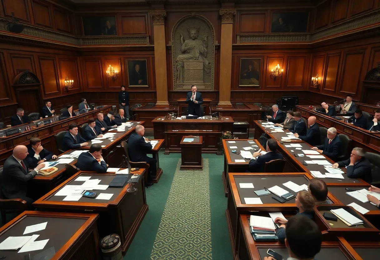 Senators debating the SAVE Act in the chamber