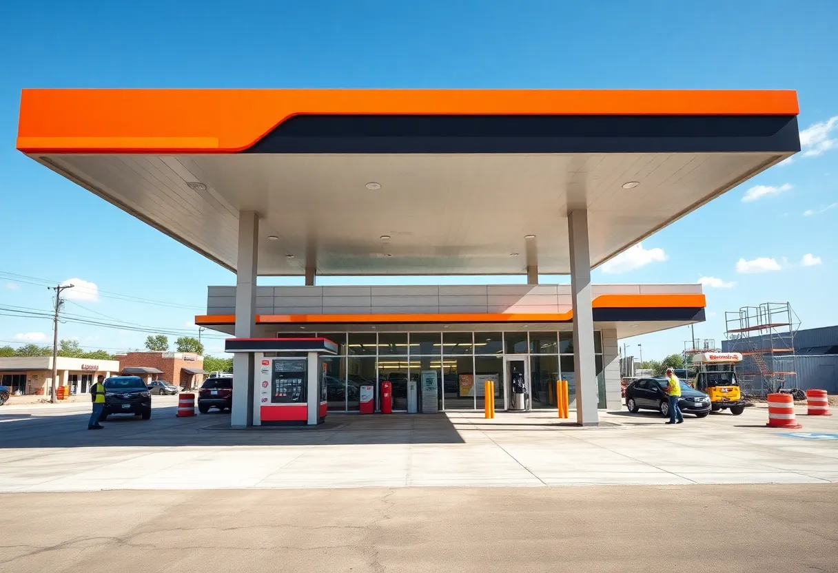 Rendering of H-E-B's new convenience store in San Marcos, Texas.