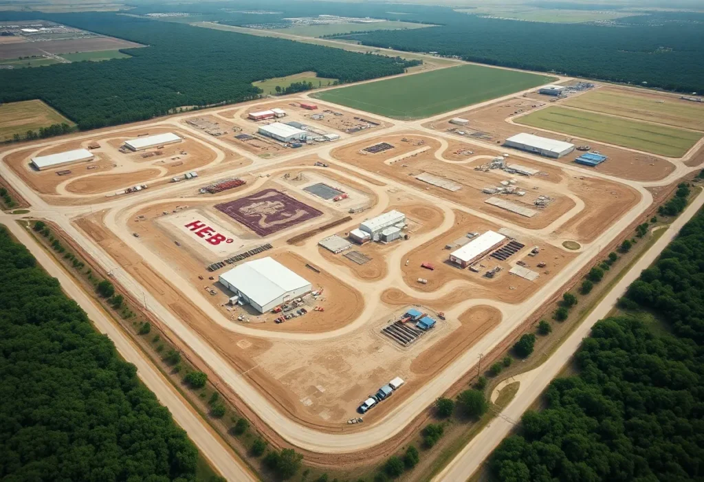 Aerial view of H-E-B's newly acquired land in Valley View, Texas.
