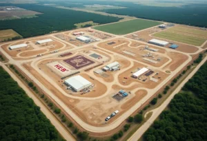 Aerial view of H-E-B's newly acquired land in Valley View, Texas.