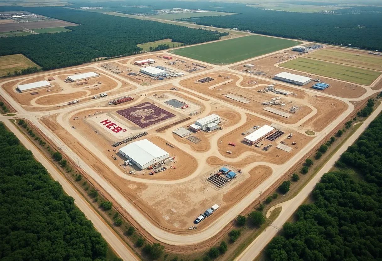 Aerial view of H-E-B's newly acquired land in Valley View, Texas.