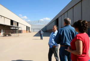 A warehouse in Hutchins, Texas, marked for proposed ICE detention center