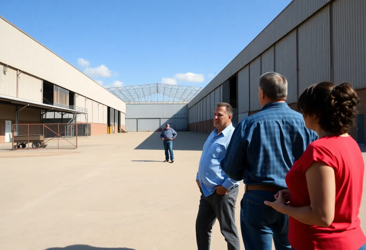 A warehouse in Hutchins, Texas, marked for proposed ICE detention center