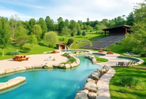 Rendering of the nature playscape at Brackenridge Park