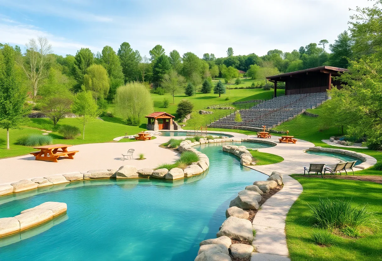 Rendering of the nature playscape at Brackenridge Park