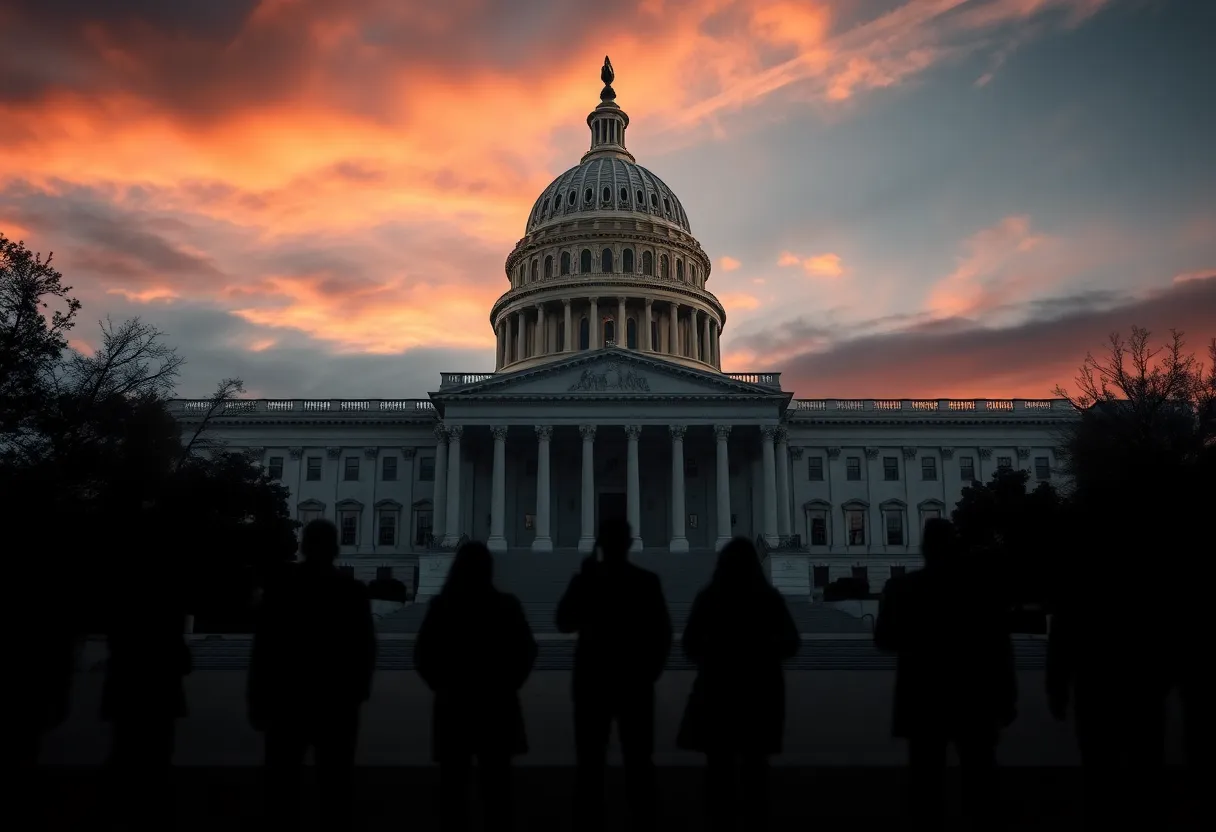 Symbolic representation of political accountability regarding the Epstein investigation.