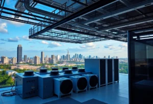 Data center in San Antonio, Texas with cooling systems