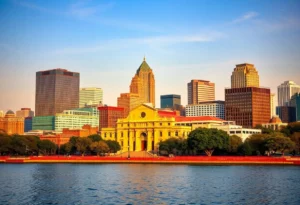 San Antonio skyline with a focus on financial institutions.