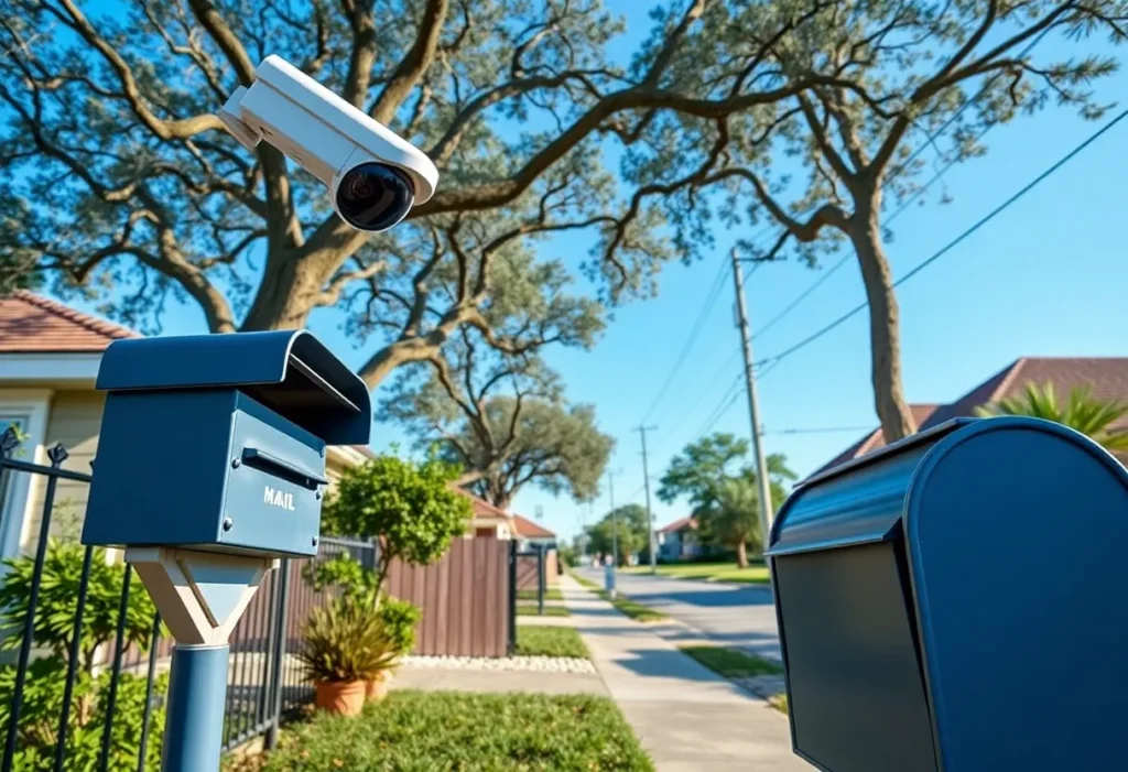 Residents of San Antonio implementing surveillance systems for mail security.