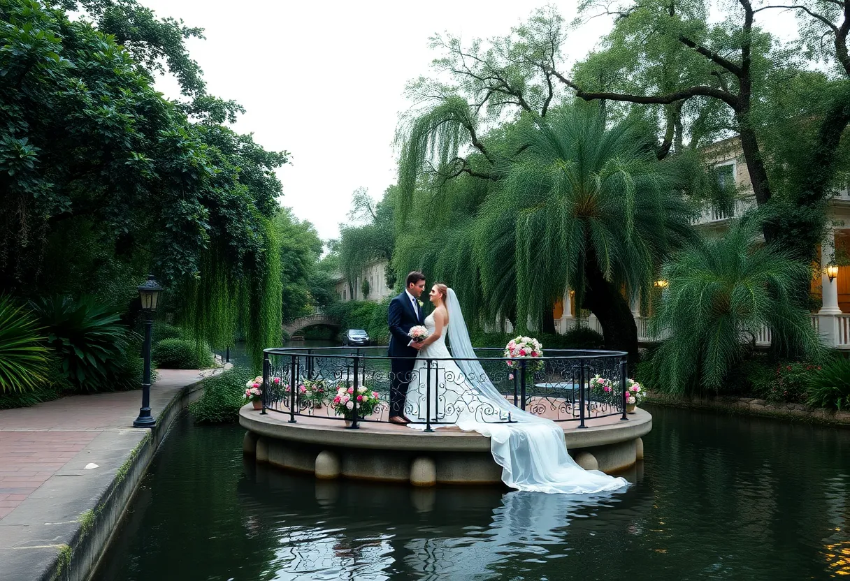 Marriage Island in San Antonio, a picturesque wedding venue on the River Walk.