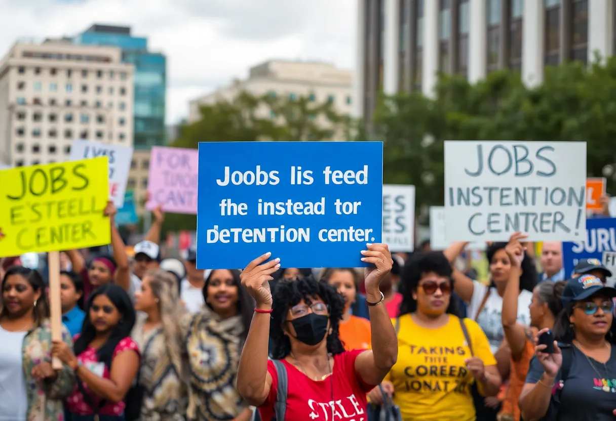 Protesters in San Antonio rally against proposed ICE detention facility