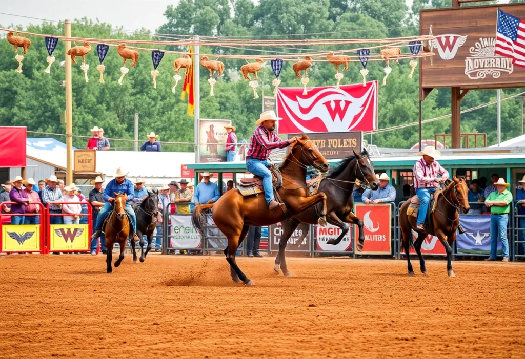 Exciting rodeo scene at the San Antonio Stock Show