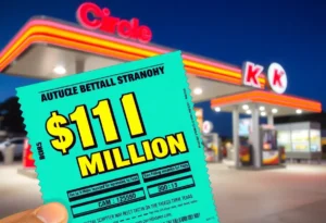 Illustration of a scratch-off lottery ticket celebrating a $1 million prize
