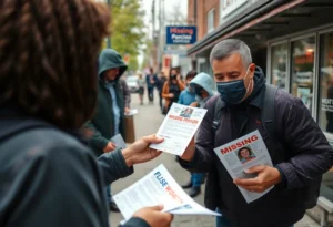 Community members participating in a search for a missing teenager in San Antonio.