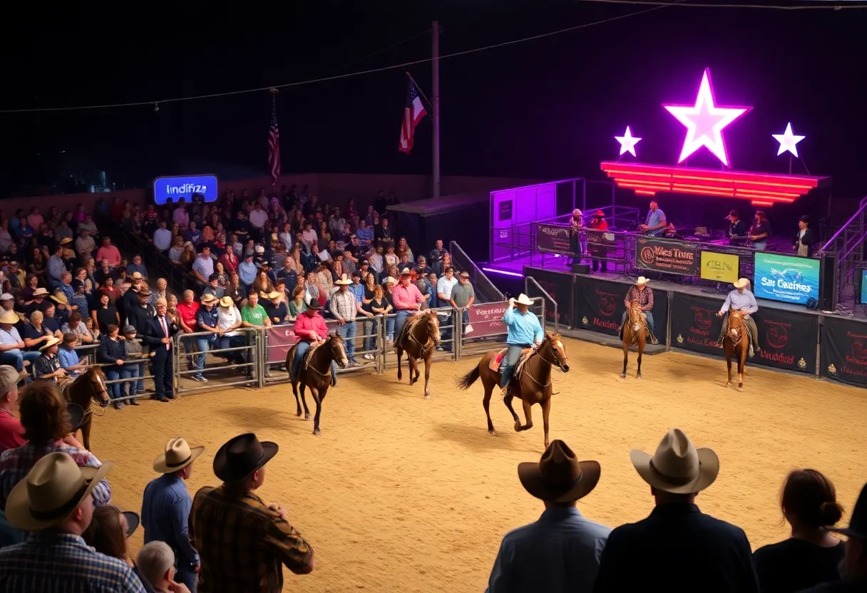 Shane Smith & The Saints performing at a rodeo in San Antonio, Texas