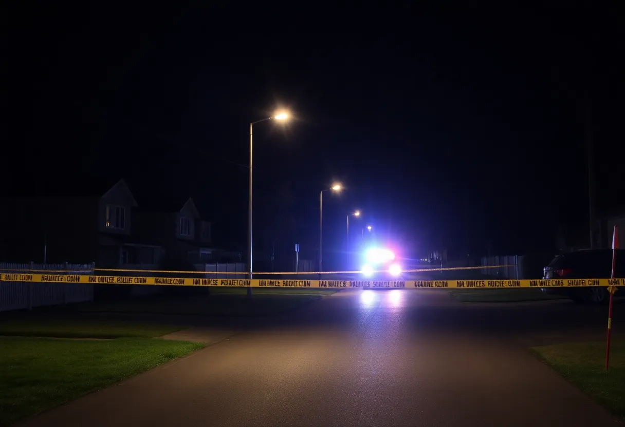 Police lights at the scene of a shooting in San Antonio