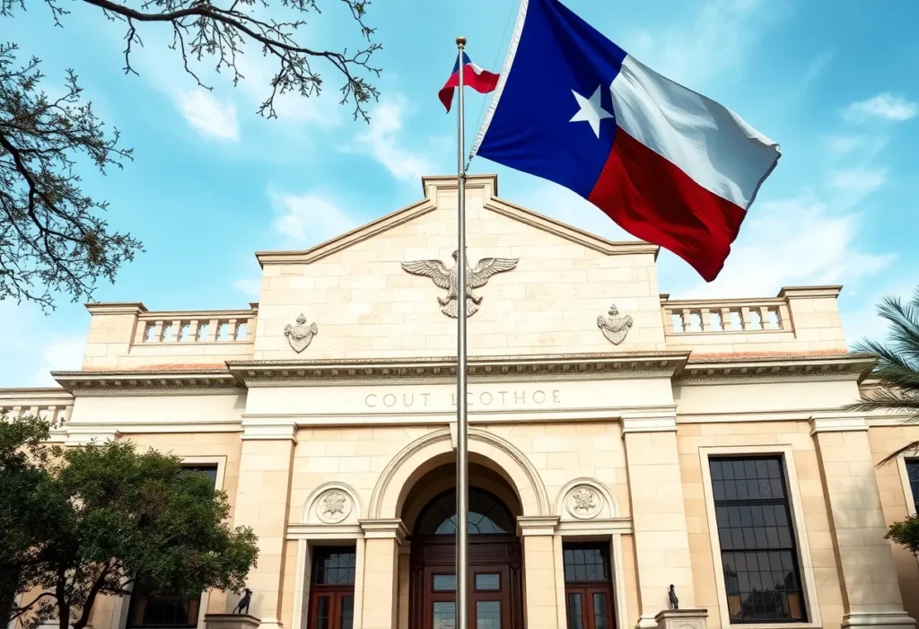 Courthouse in Texas representing Bexar County immigration lawsuit