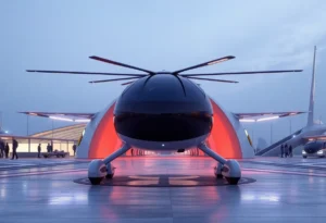 Rendering of a vertiport for autonomous air taxis in San Antonio, Texas