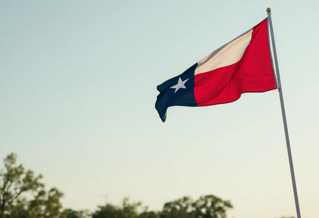 Texas flag representing the Texas Senate race