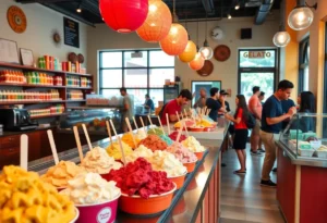 Gelato shop in San Antonio with diverse flavors