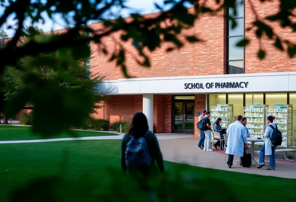 Students studying at the Feik School of Pharmacy, University of the Incarnate Word.