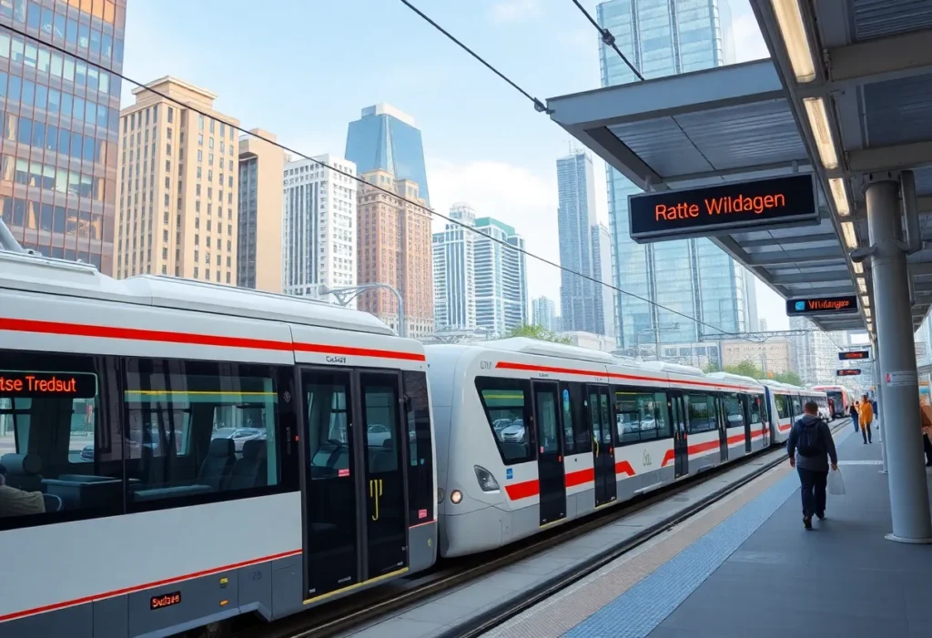 VIA Rapid Silver Line transit bus at a station